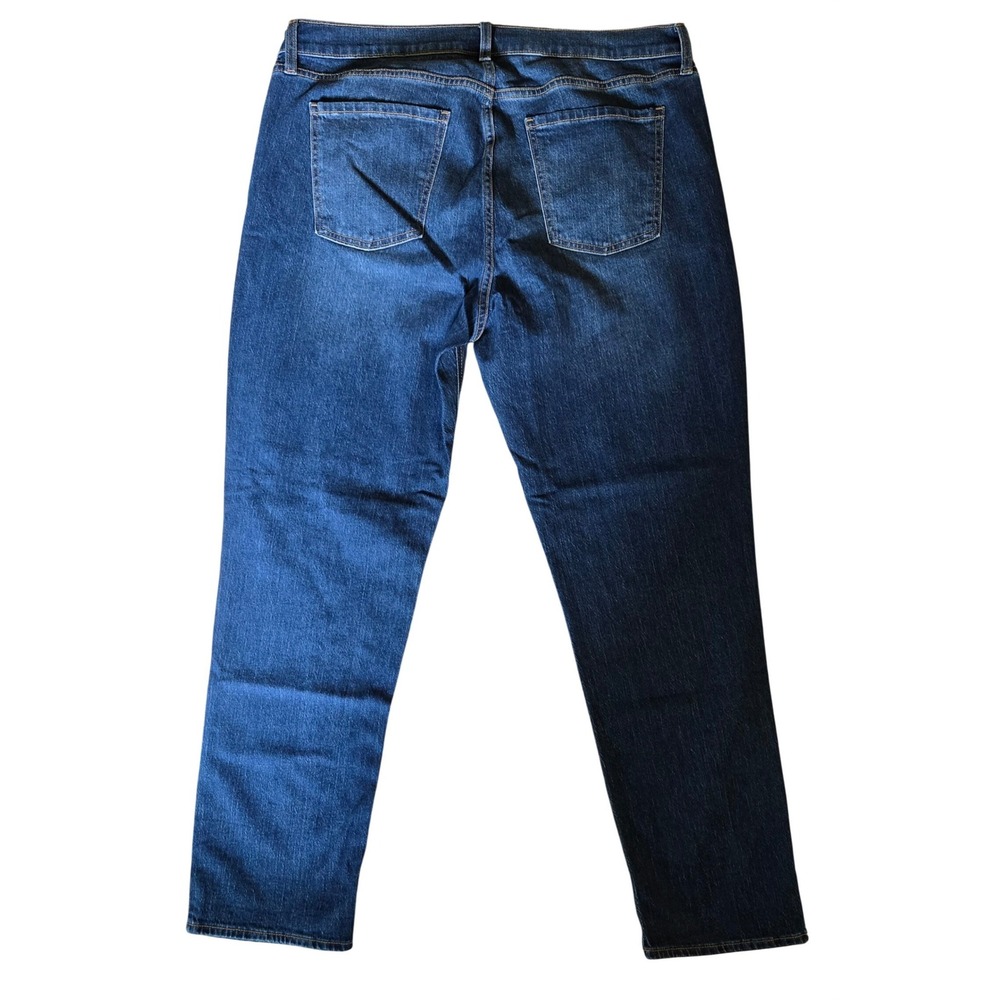 Old Navy Wow Boyfriend Jeans Womens 16 Mid Rise Medium‎ Wash Blue Denim Stretch - Picture 5 of 8